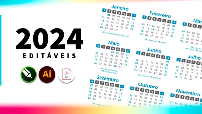 Calendário 2024 com Feriados em Portugal – Imprima Já!