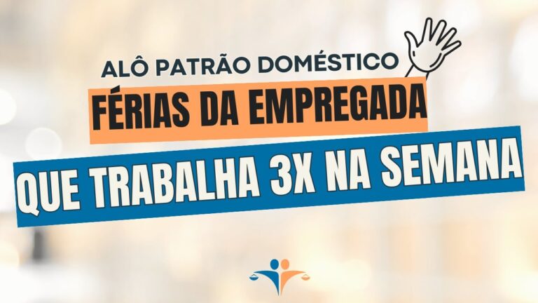 Trabalho Dom&eacute;stico: 3 vezes por Semana