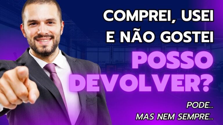 Posso devolver um produto que não me agradou?